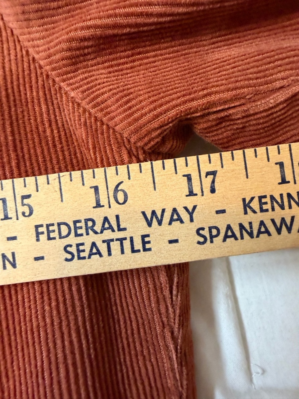 Marc Jacobs Vintage Corduroy Bomber Jacket Puff Sleeve Full Zip Rust Orange 6 - Picture 6 of 9